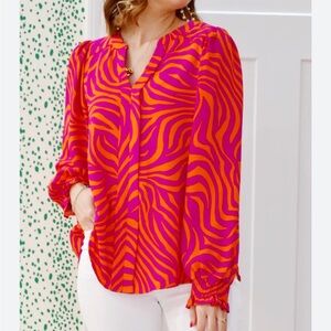 JODIFL small Zebra Print Blouse new